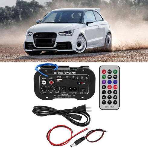 2 Channel Bluetooth Amplifier Marine, Acouto 5 Inch Auto Car Digital Bluetooth Amplifier HiFi Bass High Power Stereo Audio AMP Digital Bluetooth A...