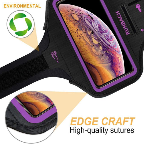 Armband for iPhone 16/16 Pro/15/15 Pro/14/14 Pro/13/13 Pro/12/12 Pro/11/XR,Sweatproof Running Exercise Bag with Card Slot for iPhone 16,15,14,13,1...