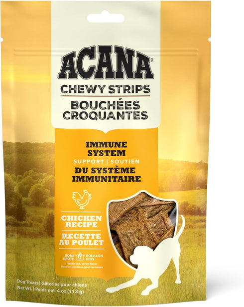 ACANA Chewy Strips Dog Treats, Chicken, Chewy Poultry Treats, 4oz...