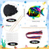 Motionchic 80 Pieces Tropical Fish Scratch Card for Kids Rainbow Ocean Fish Paper Crafts Sea Animal Ornament Under The Sea Party Favors with Woode...