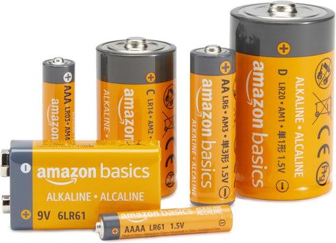 Amazon Basics 20-Pack AA Alkaline High-Performance Batteries, 1.5 Volt, 10-Year Shelf Life...