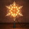 Brizled Christmas Snowflake Tree Topper, 9.25in Lighted Christmas Treetop with 20 Warm White Lights, 120V UL Certified Plug in Christmas Tree Top ...