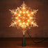 Brizled Christmas Snowflake Tree Topper, 9.25in Lighted Christmas Treetop with 20 Warm White Lights, 120V UL Certified Plug in Christmas Tree Top ...