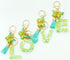 Initial Letter Keychain for Women Gift for Young Teenage Girl Gifts for Christmas to Mom Daughter green tassel...