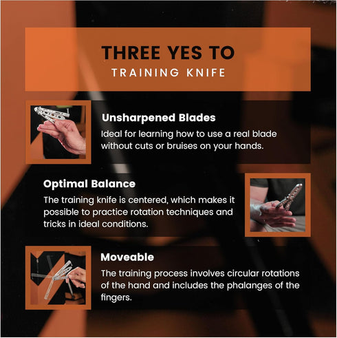 Butterfly Knife, Balisong Trainer Unsharpened Blade, 2 Practice Knives Set with Pouches Fully safe Not Real Blades...