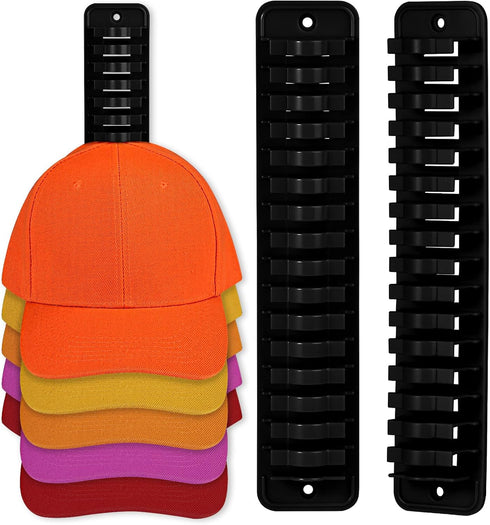 Hat Racks for Wall Cap Organizer, Hat Hangers for Baseball Caps Hat Holder Display, Sticky or Drilling Use, Hat Storage for Door, Closet, Office, ...