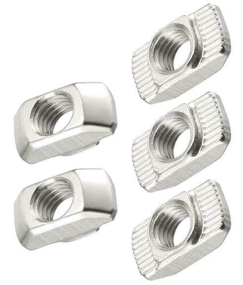 4040 Series M8 T Nuts, T Slot Nut, Hammer Head Fastener Nut, Nickel Plated Carbon Steel Nut for Aluminum Profile, 50pcs...
