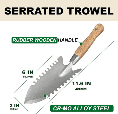SUMIO Weeding trowel, Digging trowel, Trowel garden Tool,Serrated trowel, Planting trowel, Suitable for weeding, Transplanting and digging...