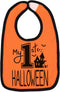 Aiden's Corner Cute Handmade Baby Holiday My 1st Halloween Orange Pumpkin Bibs...