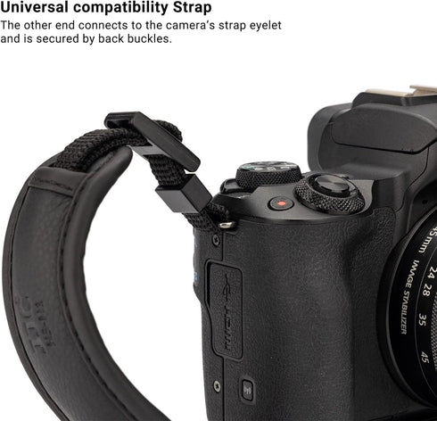 JJC Camera Hand Grip Strap for Canon EOS R8 R10 R7 R5 C R6 Mark II R RP 90D 5DM4 Rebel T7 T8i T7i T6i T6 SL3 4000D Sony A6700 Nikon Z30 Coolpix P9...