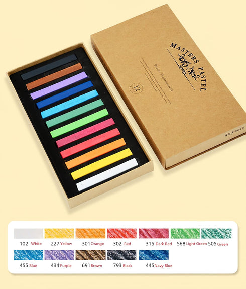 YYMIYU Neutral Color Chalk Pastels for Professional Artist 12 Colour...