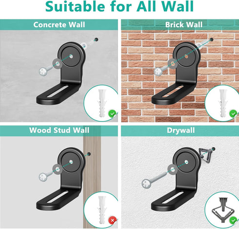 WALI Sound Bar Mounts Under TV, Universal Soundbar Wall Mount Shelf with Anti-Skid Pad, Drywall Studless Soundbar Mount Easy to Install for All Ty...