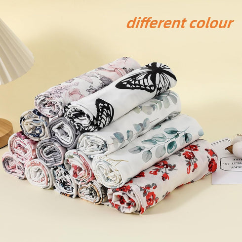 Galabloomer Receiving Blanket Headband Set Flower Print Baby Swaddle Receiving Blankets (colorful butterfly)...