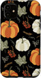 iPhone 11 Autumn falling leaves and pumpkin spice harvest happy fall Case...