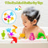 Baby Bath Toys for Kids Ages 1-3, 9 Pcs Sensory Suction Cup Toys+4 Pcs Light Up Floating Ocean Animal Bathtub Toy Set for Babies 6-12 Months, Todd...