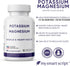 Potassium Magnesium Supplement - 450mg Potassium, 375mg Magnesium - Natural Ingredients, Fast Absorption, Easy to Take - Vegan, Non-GMO, Zero Glut...