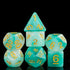7PCS Polyhedral Dice Set, Jade DND Dice Set for Dungeon and Dragons, D&D Dice Set for Role Playing Games (Green White)...