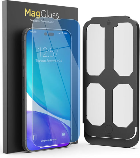 magglass Blue Light Blocking Tempered Glass Designed for iPhone 14 PRO Screen Protector (Anti Bluelight for Eye Protection)...