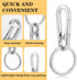 Mozeat Lens 3 Pcs Metal Keyring Keychain Clip Keychains Key Ring Chain Hook Clips Holder Organizer for Car and Keys Finder for Men Women Black Sil...
