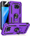 Androgate for Samsung Galaxy S7 Case with HD Screen Protectors, Military-Grade Metal Ring Holder Kickstand 15ft Drop Tested Shockproof Cover Case ...