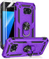 Androgate for Samsung Galaxy S7 Case with HD Screen Protectors, Military-Grade Metal Ring Holder Kickstand 15ft Drop Tested Shockproof Cover Case ...