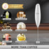 Powerful Milk Frother with Stand with Double Whisk, Handheld Electric Foam Maker, Hand Mixer Wand, Portable Mini Blender Foamer Stirrer for Coffee...