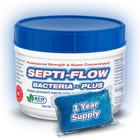 Septic Tank Treatment | Septic Enzyme Pods | 1 Year Supply | Fast-Dissolving, Live Bacteria-Plus Enzyme Treatment | Prevents Costly Backups & Odor...