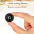 Black Sewing Buttons with Compartment Box, 100 Pcs 5 Sizes Sewing Buttons for Crafts 4-Hole Round Craft Buttons Mixed Resin Buttons for Shirt Pant...