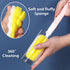 4PCS Bottle Brush + 4 PCS Nipple Brush Sponge Baby Bottle Brushes Milk Bottle Nipple Cleaner Set Cup Scrubber Brush Detachable Portable Water Bott...