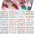 24 Sheets Summer Flowers Nail Art Stickers, Holographic Flower Leaf Nail Water Transfer Decals Designs, Floral Leaves Nail Art Sticker Supplies fo...