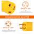 30 Amp RV Generator Adapter Compatible with NEMA L14-30P to TT-30R 30 Amp Twist Lock 4 Prong Male Generator Plug to 3 Prong Female Receptacle Heav...