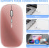 Slim Rechargeable Wireless Silent Mouse – 2.4G Wireless & Bluetooth Technology - Flexible Connection Modes via Bluetooth, USB or Type C for Laptop...