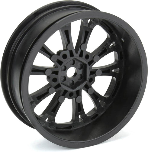 Pro-Line Racing 1/10 Pomona Drag Spec Front 2.2" 12mm Drag Wheels (2) Black, PRO277503...