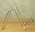 BANBERRY DESIGNS Brass Wire Easel Display Stand Plate Holders - Smooth Metal Footed - 4 Inch - Set of 3 Pcs - Ideal for Small Books, Pictures, Car...