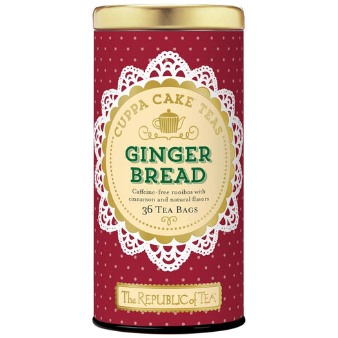 The Republic of Tea Gingerbread Cuppa Cake Red Tea, 36 Tea Bag Tin...