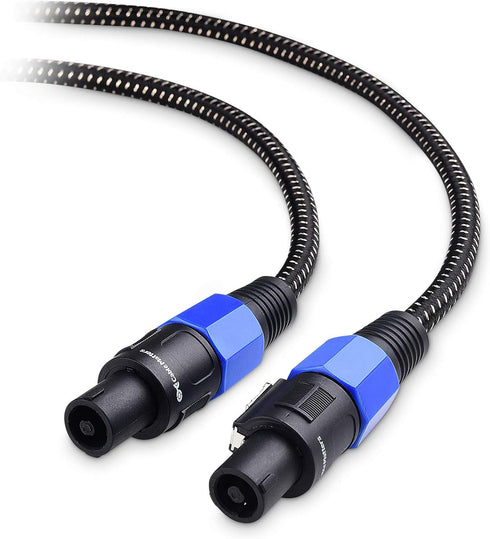 Cable Matters Premium Braided 12AWG Speaker Cable 6 ft Compatible with Speakon NL4FC Port...