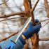 Stainless Steel Garden Knife with 11" Blade with New Handle, Double Side Utility Sod Cutter Lawn Repair Garden Knife with Nylon Sheath (BLUE)...