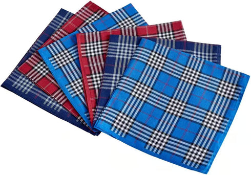 RDS HANKYTEX Men's Handkerchiefs 100% Cotton Checker Pattern 6 Pieces …...