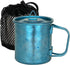 TiTo Titanium Cup Titanium Pot with Lid Ultralight Portable 300ml Foldable Handle Camping Tea Coffee Water Mug for Outdoor Backpacking Hiking Picn...