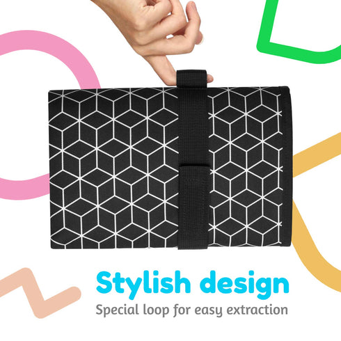 Toolik Baby Diaper Changing Pad, Extra Large (27.5 x 19.7 inch) Waterproof Mat for Stroller Walks or Diaper Bag, Fits Newborn and Toddler for Quic...