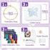MRHMX ART Embroidery Kit Butterfly Flower Pattern 3 Sets for Beginners,Stamped Cross Stitch kits for Adult,Hand Cross Stitch Kits Women with Embro...