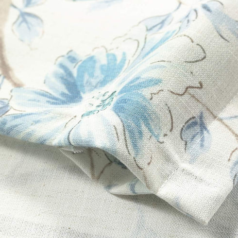 VOGOL Blue Spring Flower Window Valance, Country Style Faux Linen Rod Pocket Decorative Window Topper for Kitchen Living Dining Room, 52 x 18 Inch...