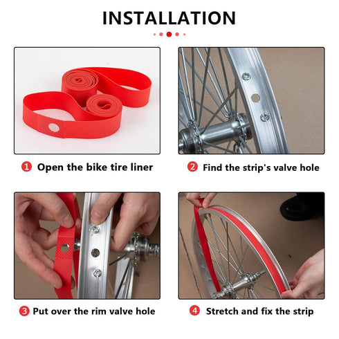 psler Bicycle Rim Liner, Bike Tire Liner Bicycle Rim Tape Bike Rim Strips A Pair Bicycle tire Liners Bicycle Accessories 24inchs...