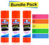 Elmers Glue Sticks 3 Count Glue Sticks Bulk 0.77 Ounce Purple Glue Stick - School Supplies for Kids, Liquid School Glue...