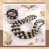 3 Pcs Women's Simulated Faux Three Multi Strand Pearl Statement Necklace Earring and Bracelet Costume Jewelry Set...