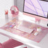 QIYI Large Mouse Pad, Cute Pink Desk Mat for Desktop, Women Girls PU Leather Waterproof Gaming, Rose Gold Marble Computer PC Laptop Protector Writ...