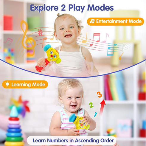 HOLA Toys for 1 Year Old Boy Birthday Gift - Hammer Baby Toys 12-18 Months, Musical 1 Year Old Toys with Light Flashing, Toys for 1 + Year Old Boy...