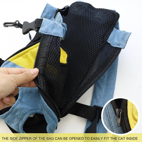 Pet Carrier Backpack, Adjustable Backpack Legs Out Easy-fit Chest Carrier for Small Dogs Cats Puppies...