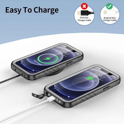 SPORTLINK Compatible with iPhone 12 Pro Max Waterproof Shockproof Case - Full Body Heavy Duty Underwater Dustproof Rugged 360 Protective Military ...