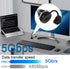 QIANRENON USB3.0 to USB C Threaded Fixing Adapter 5Gbps USB3.0 Male to USB C Female Circular Connector USB3.0 to Type C Data Converter Mount Socke...